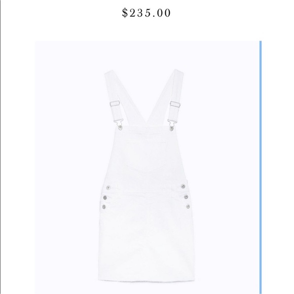 AG Adriano Goldschmied  Jeans White Denim Kaitlin Mini Skirt Overalls Denim M - Picture 13 of 13